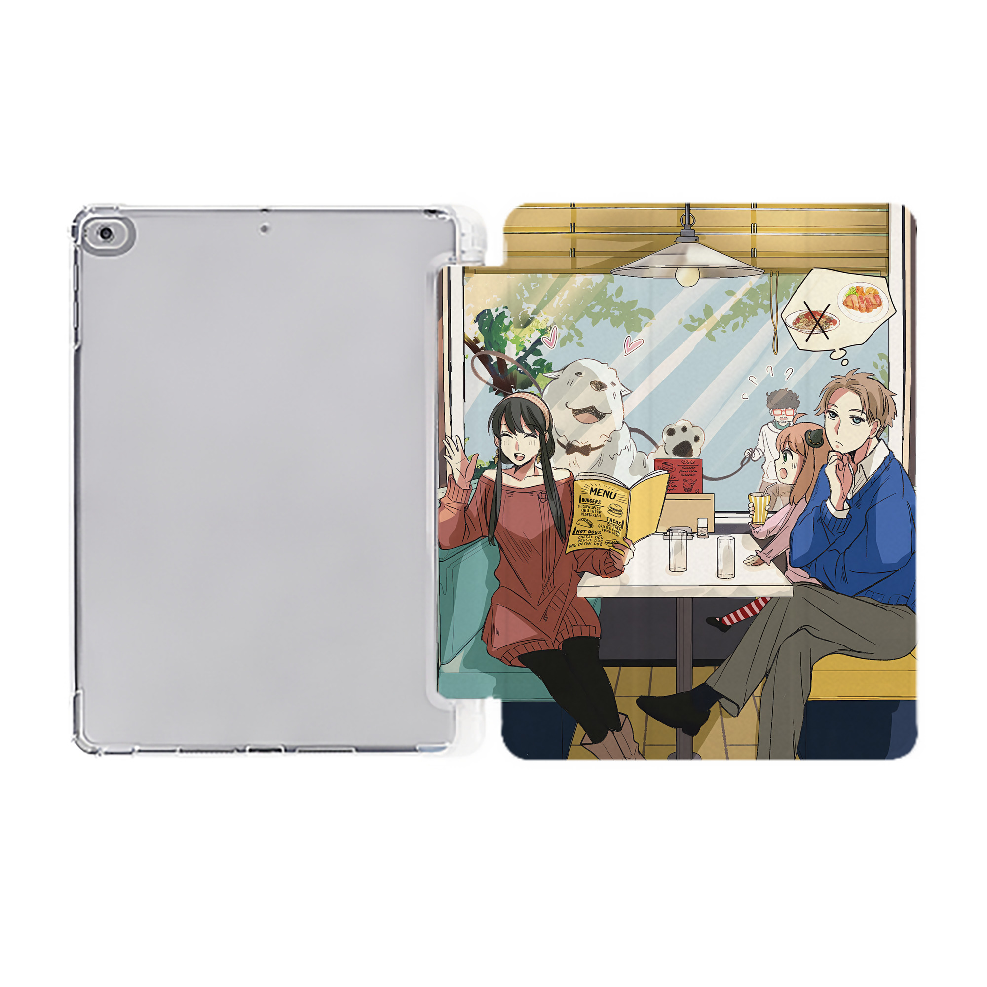 （画像用） SPY×FAMILY间谍家家酒 IPad ケース ペン収納付き 三つ折りスタンド PUレザー×シリコン 対応機種9.5/10.5/10.9インチ